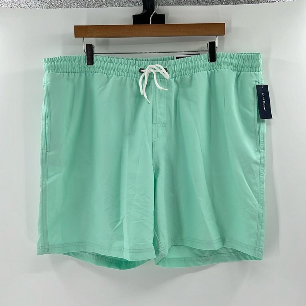 Club Room Men's Quick Dry Tie Dye Swim Trunks - Seafoam - XXL - NWT